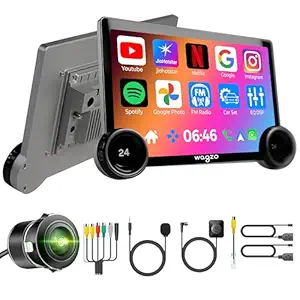 Wagzo-Diamond Car Android 4GB+64GB,4th Generation, 8 Core, IPS Display+2.5D,2K 10.1 Inch, Split Screen, 2 USB, DVR Support, GPS, Including AHD Rear View Camera, Android Auto | N Series | WAD-06