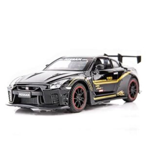 COCOBLINC Metal 1:32 N Supra GTR Toy Alloy Diecast Model Car With Openable Doors, Sound and Light - Pull Back Vehicle for Kids (Black)
